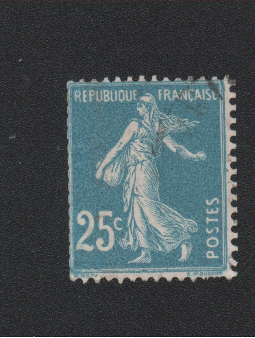 Timbre De France N° 140k Le 25 C Au Type Roulette Oblitéré - 1906-38 Semeuse Camée