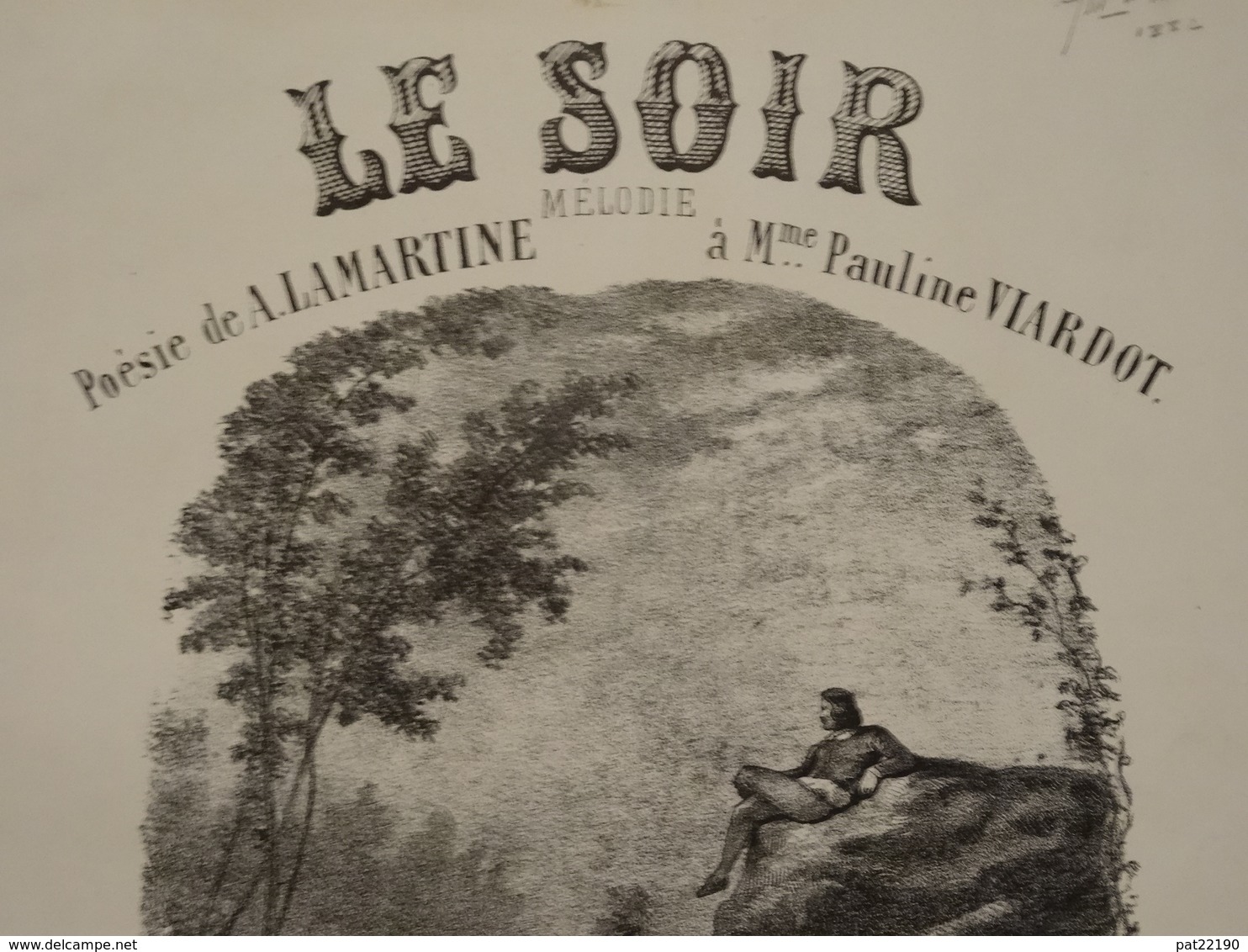Partition Ancienne GF Le Soir A Lamartine Pauline Viardot A Gounod - Partitions Musicales Anciennes