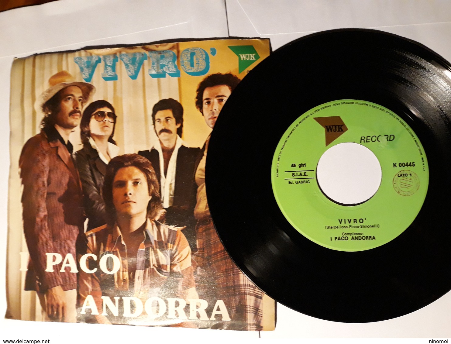 I Paco Andorra  -  1976.  WJK Record.  - Vivrò - Disco, Pop