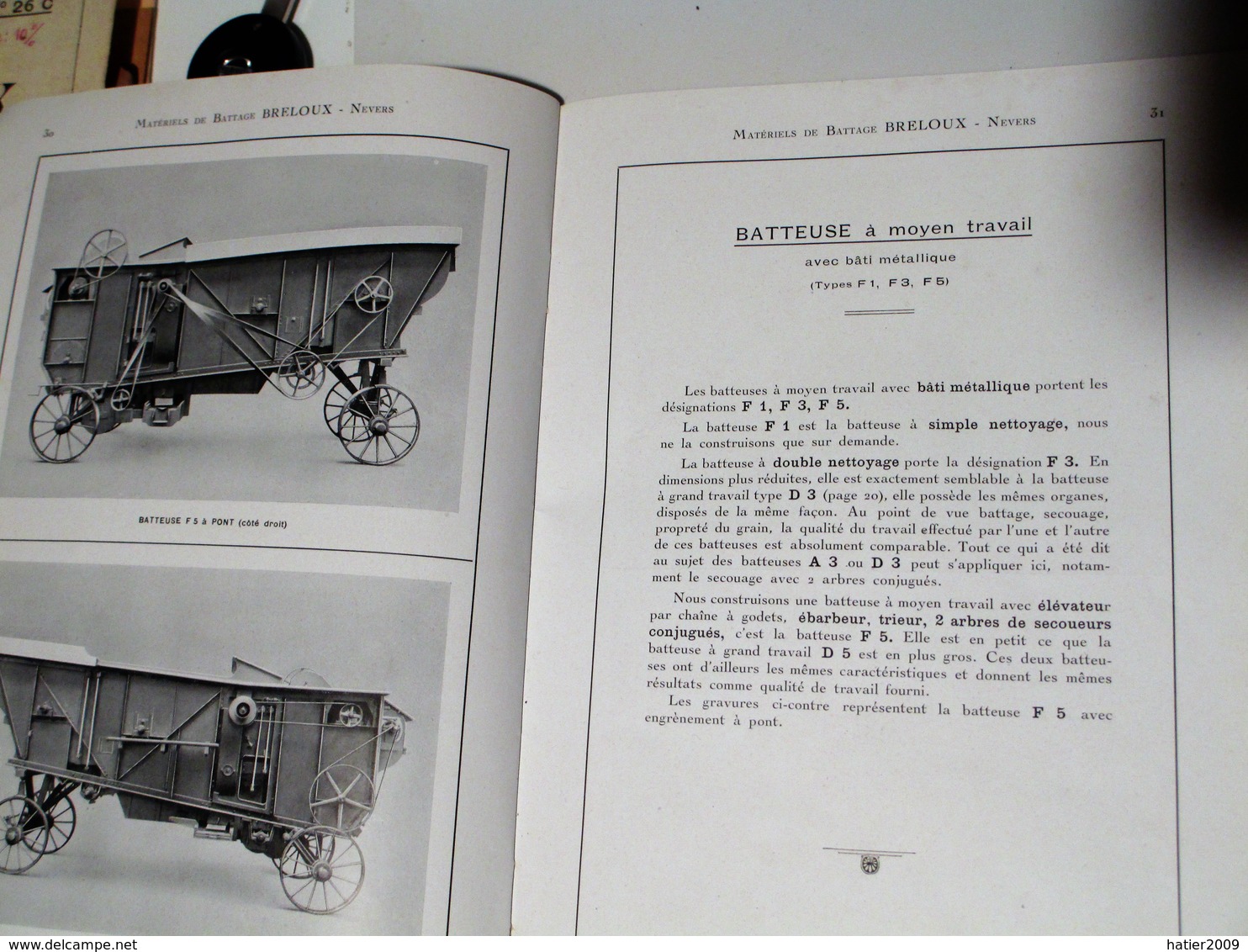 Catalogue 44 Pages+ Double Page Tarifs  Matériels De Battage BRELOUX A Nevers - LOCOMOBILES - BATTEUSES - Année 1926 - Supplies And Equipment