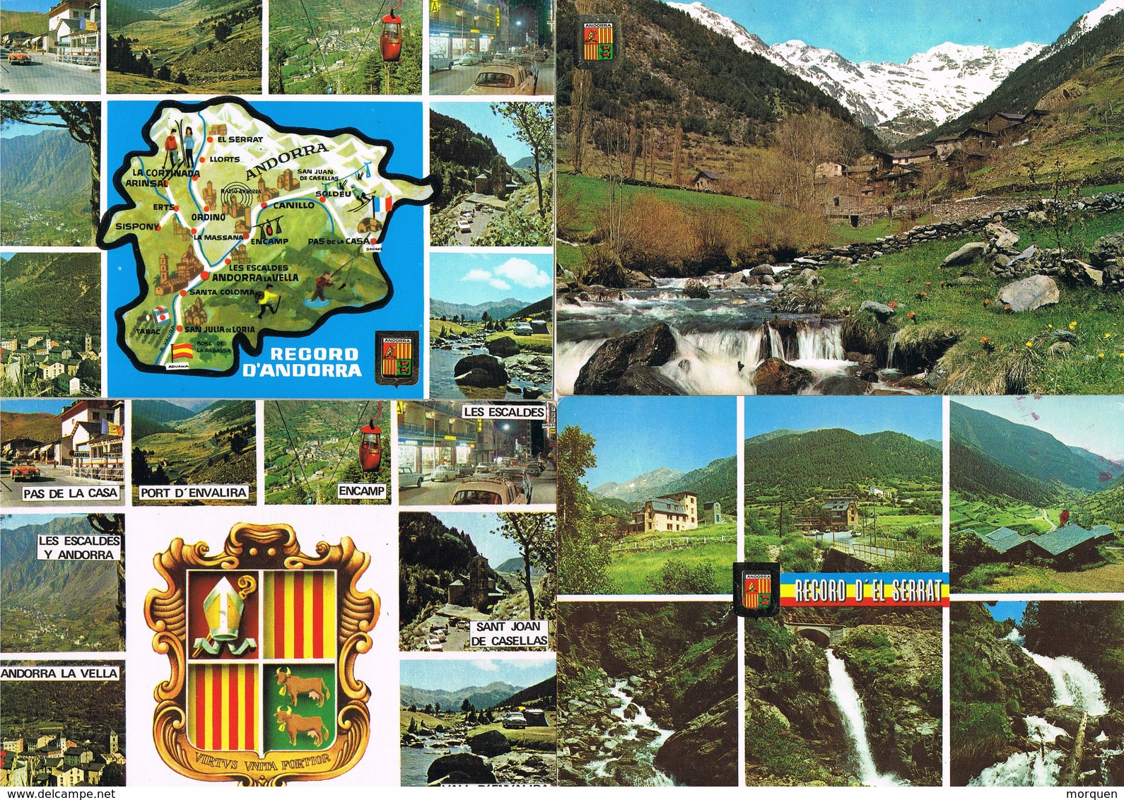 30876. Lote 7 Postales ANDORRA. Arinsal, Canillo, Envalira Y Paisajes Varios - Andorra