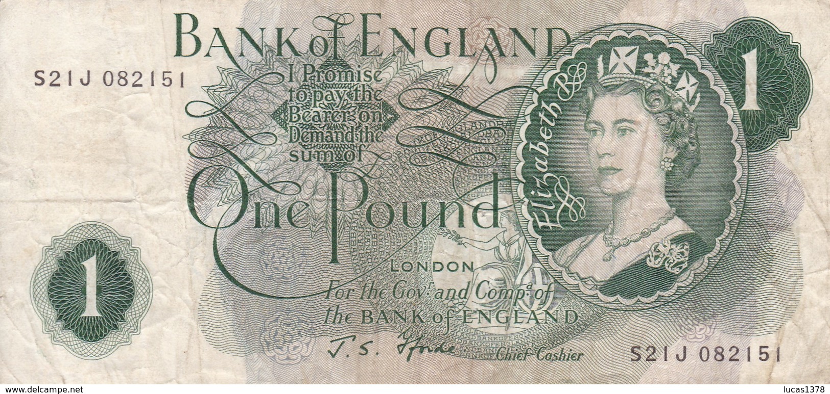 UNITED KINGDOM - BANK OF ENGLAND ONE POUND NOTE - 1 Pound