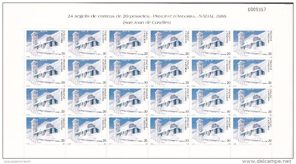 Andorra Española Nº 208 En Pliego De 24 Sellos - Nuevos