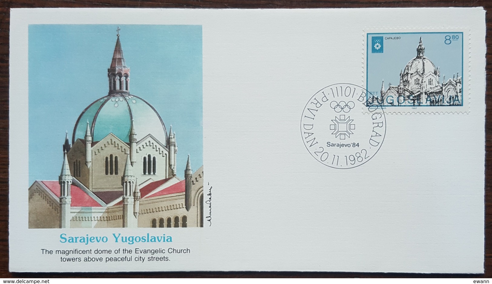 Yougoslavie - FDC 1982 - YT N°1840 - Jeux Olympiques De Sarajevo - FDC