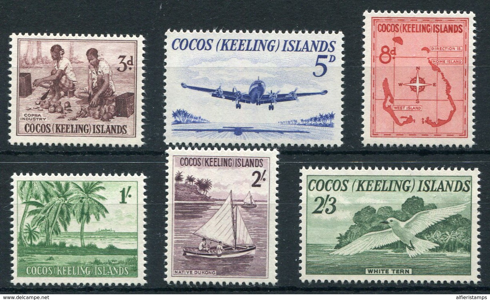 1963-COCOS ISL..- DEFINITIVES-6 VAL.- M.N.H. LUXE !! - Islas Cocos (Keeling)