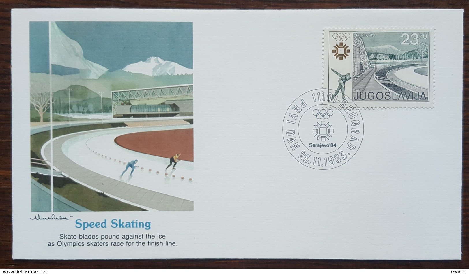 Yougoslavie - FDC 1983 - YT N°1895 - Jeux Olympiques De Sarajevo / Course De Patinage - FDC