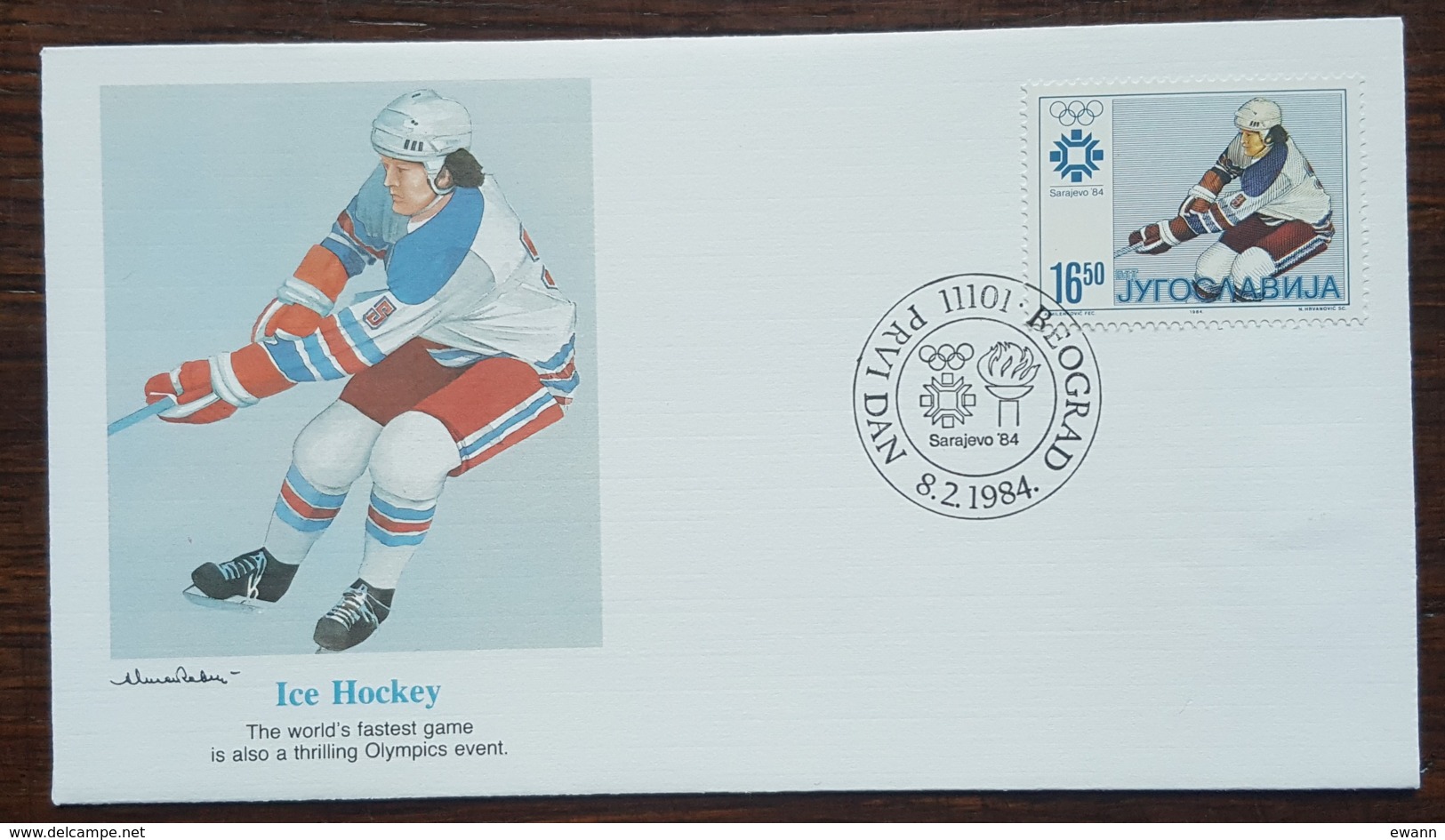 Yougoslavie - FDC 1984 - YT N°1912 - Jeux Olympiques De Sarajevo / Hockey - FDC