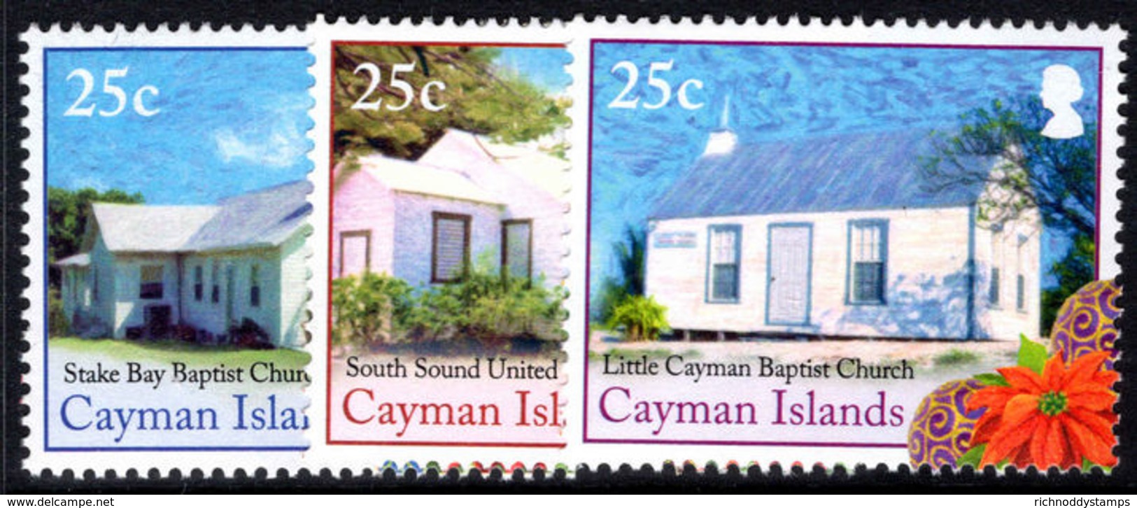 Cayman Islands 2014 Christmas, Churches Unmounted Mint. - Cayman Islands