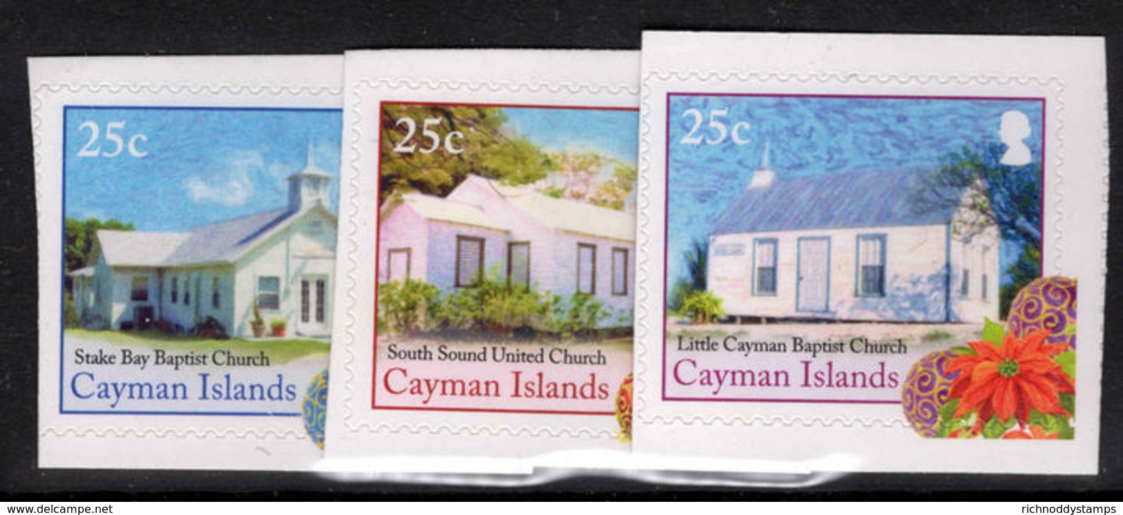 Cayman Islands 2014 Christmas, Churches Self-adhesive Unmounted Mint. - Cayman Islands