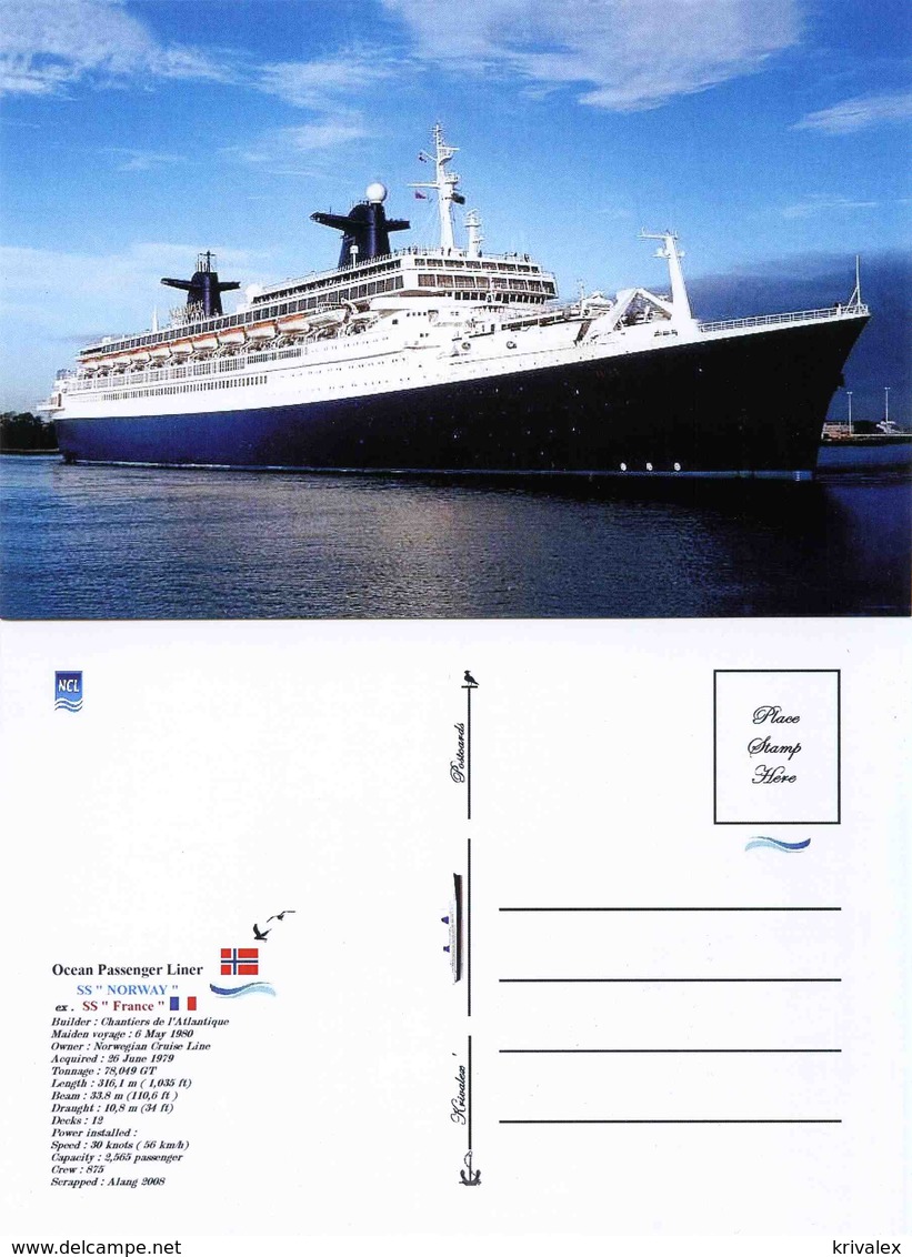 Ship Postcards -Passenger    Ship " Norway    "  Read Description - Sonstige & Ohne Zuordnung