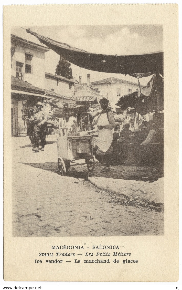 Macedonia Salonica Small Traders Ice Vendor Les Petits Métiers Marchand De Glace Collas Et Cie Unused - Greece