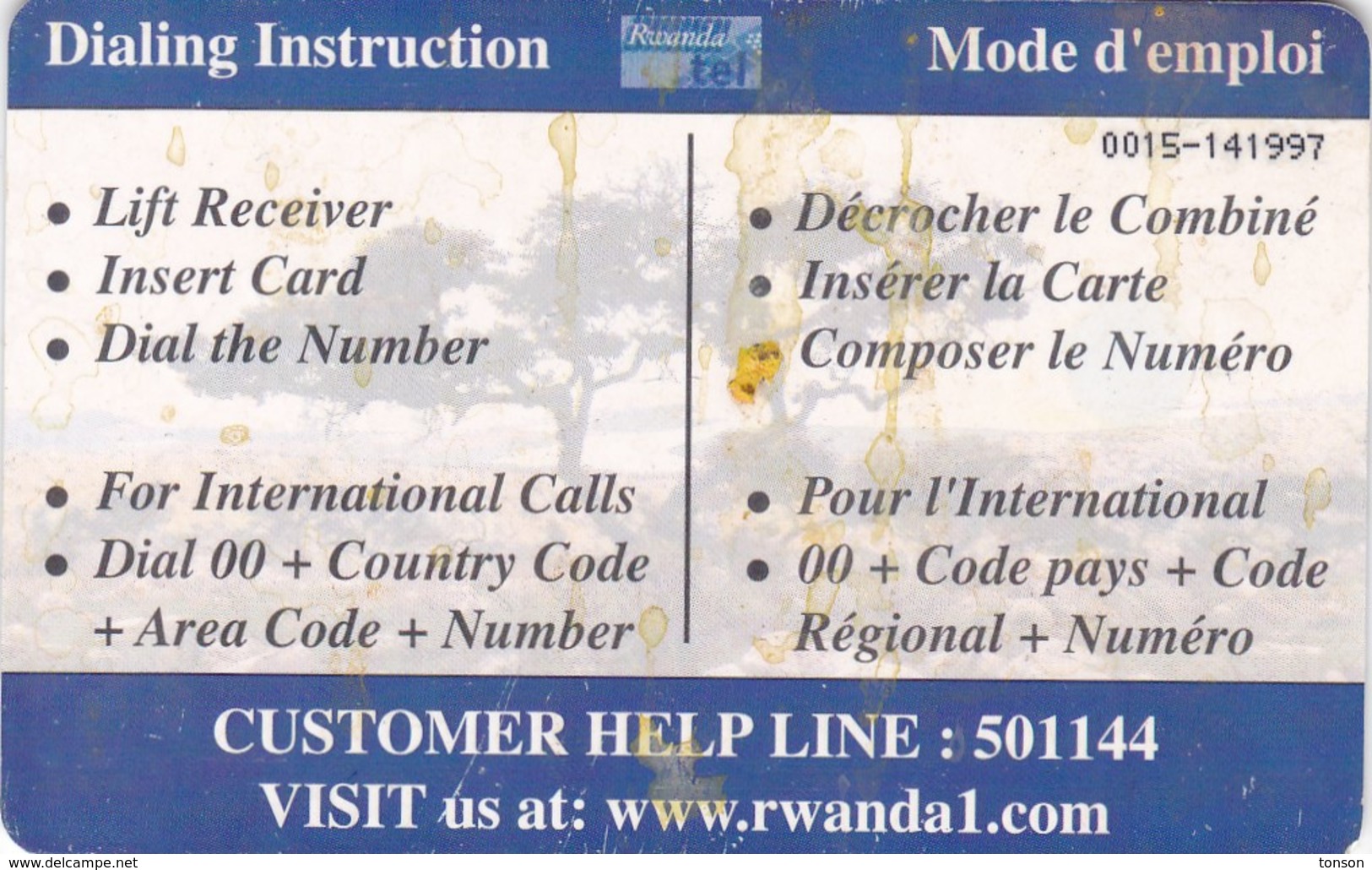 Rwanda, 1500 Frw, Akagera, 2 Scans. - Rwanda