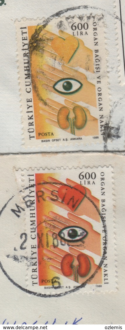 TURQUIE,TURKEI TURKEY COLOR  EROR STAMPS ,USED COVERS - Brieven En Documenten