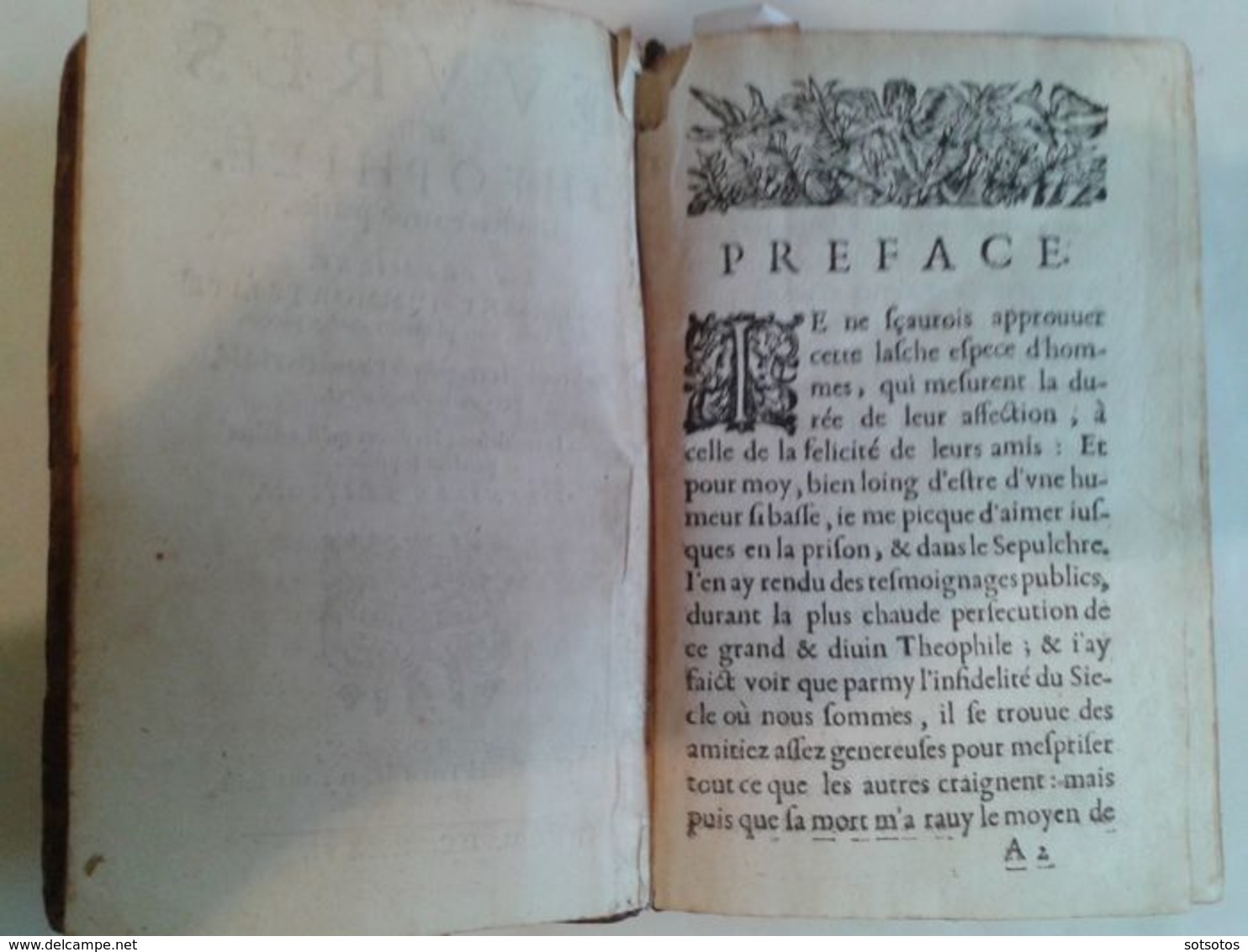 Théophile de Viau - Oeuvres de Theophile, divisées en trois parties - 1636