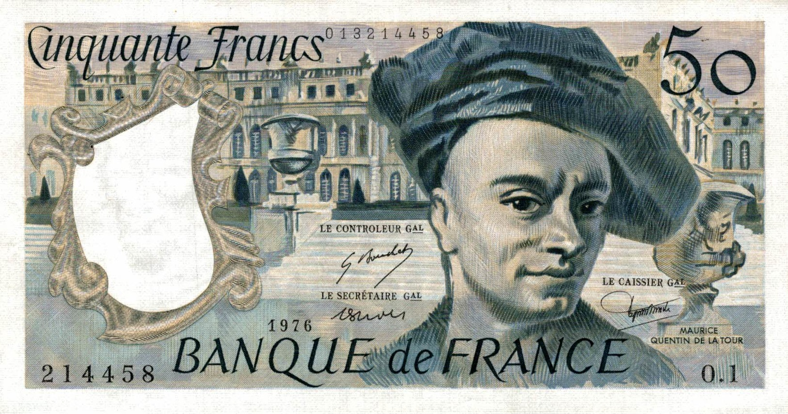 9417-2018    BILLET DE BANQUE 50 FRANCS QUENTIN DE LA TOUR 1976 - 50 F 1976-1992 ''Quentin De La Tour''