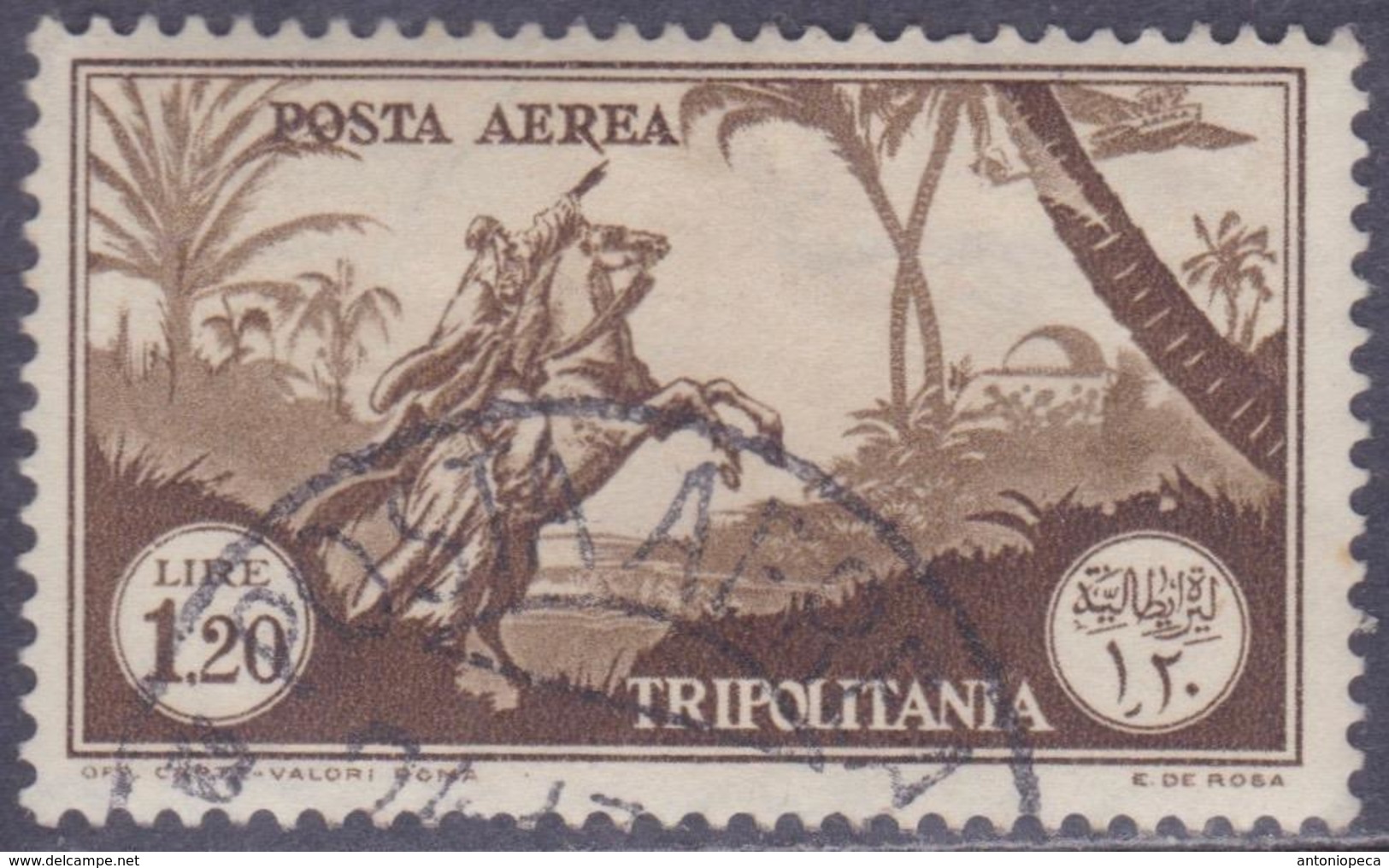 COLONIE ITALIANE TRIPOLITANIA 1931-32 PA L.1,20 Usato - Tripolitania