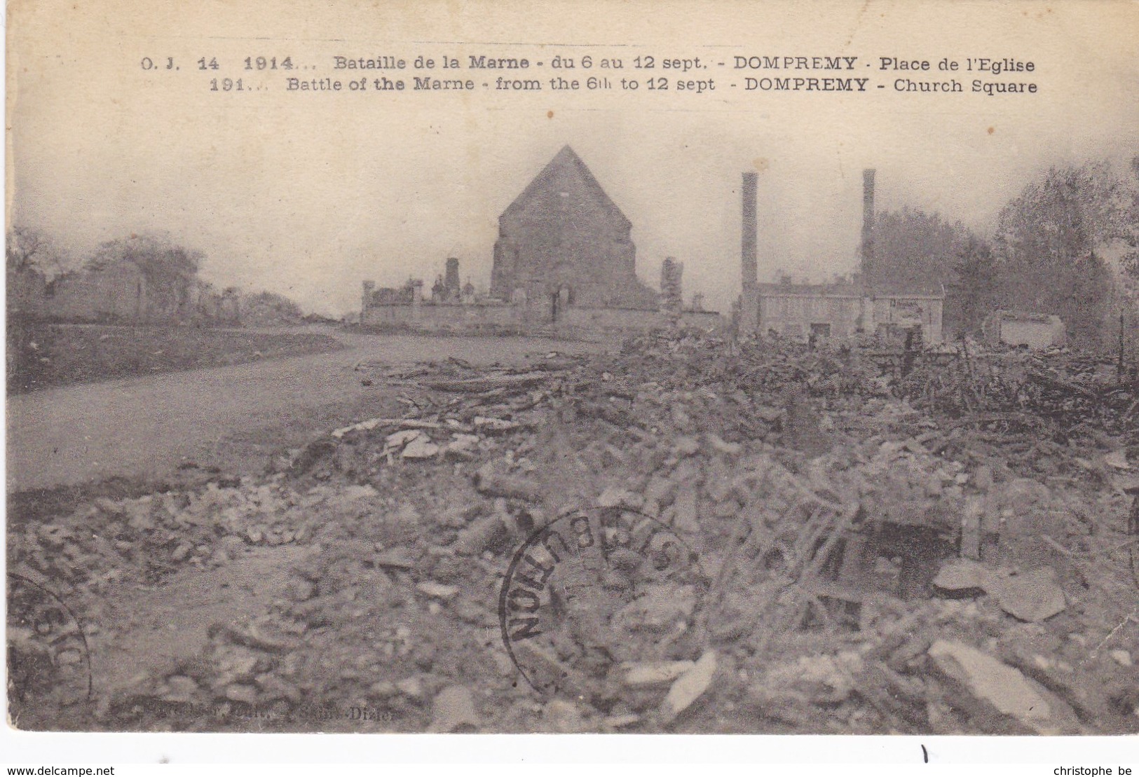 Dompremy, Place De L'Eglise, Bataille De La Marne (pk53558) - Autres & Non Classés