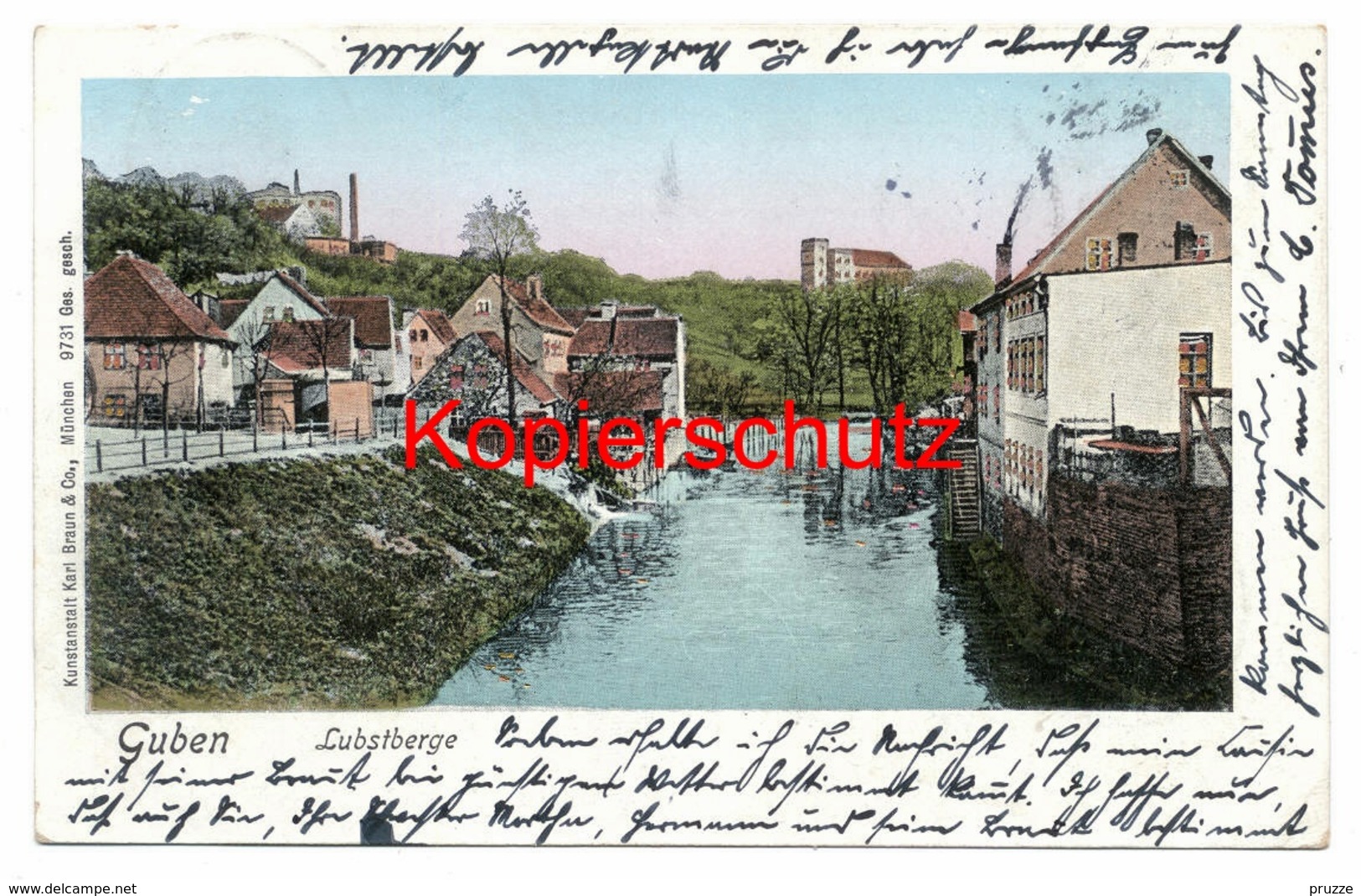 Guben 1903, Lubstberge ... - Nach Cottbus - Guben