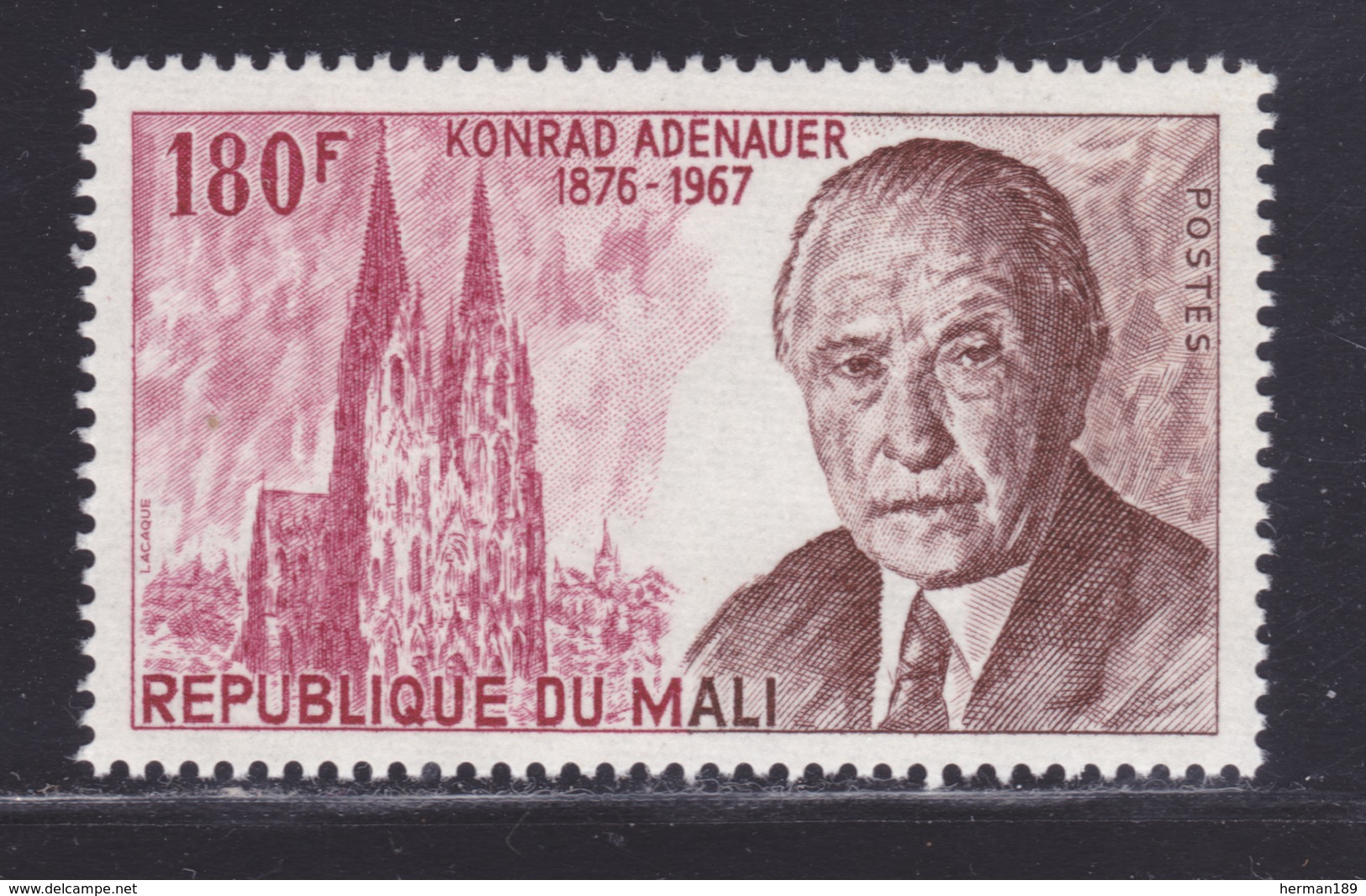 MALI N°  257 ** MNH Neuf Sans Charnière, TB (D7876) Konrad Adenauer - 1976 - Mali (1959-...)