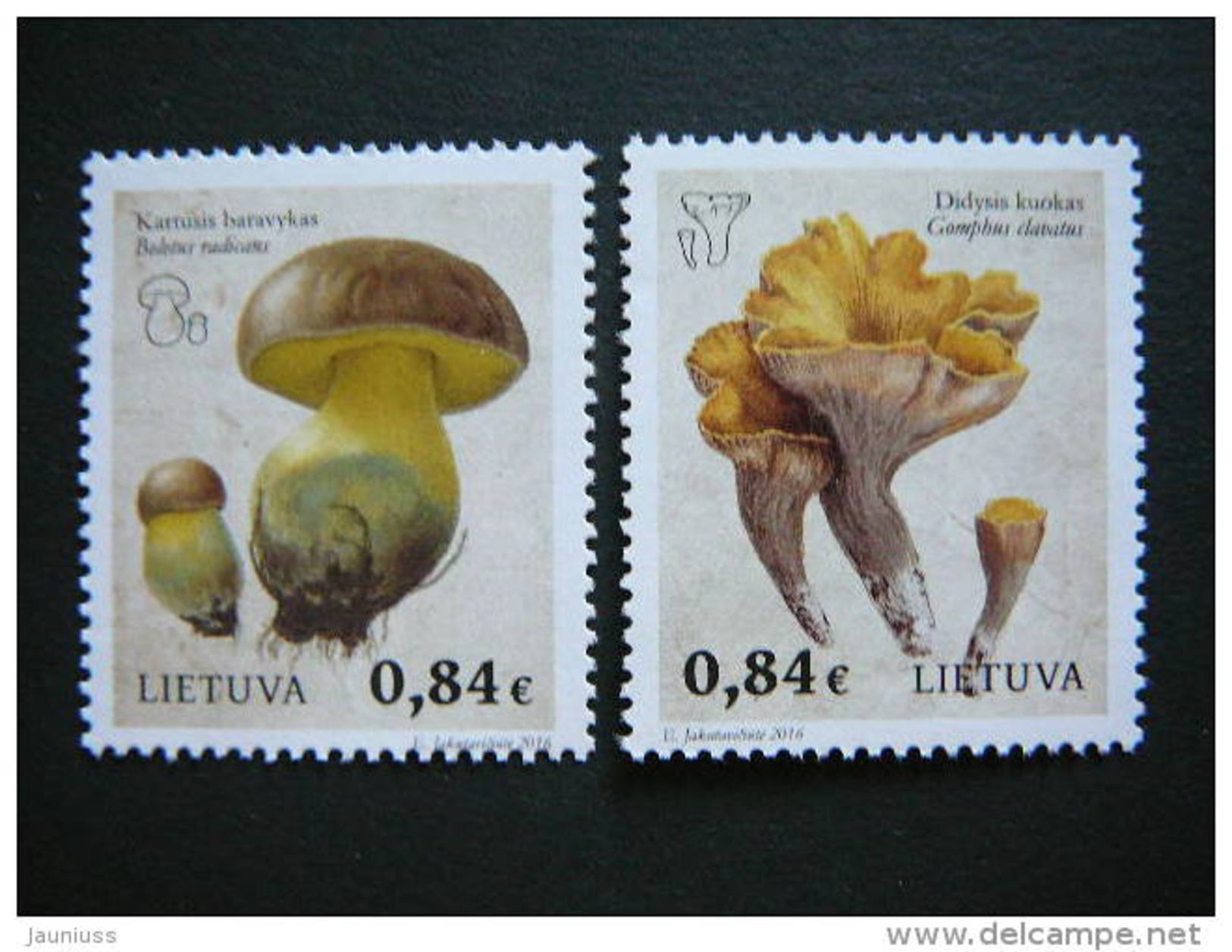 Mushrooms # Lietuva Litauen Lituanie Litouwen Lithuania # 2016 MNH # Mi.1211/2 - Lithuania