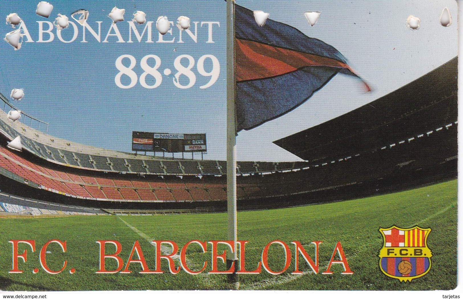 CARNET DE SOCIO DEL FUTBOL CLUB BARCELONA DEL AÑO 1988-89 GOL SUD 2ª GRADERIA (BARÇA) - Otros & Sin Clasificación