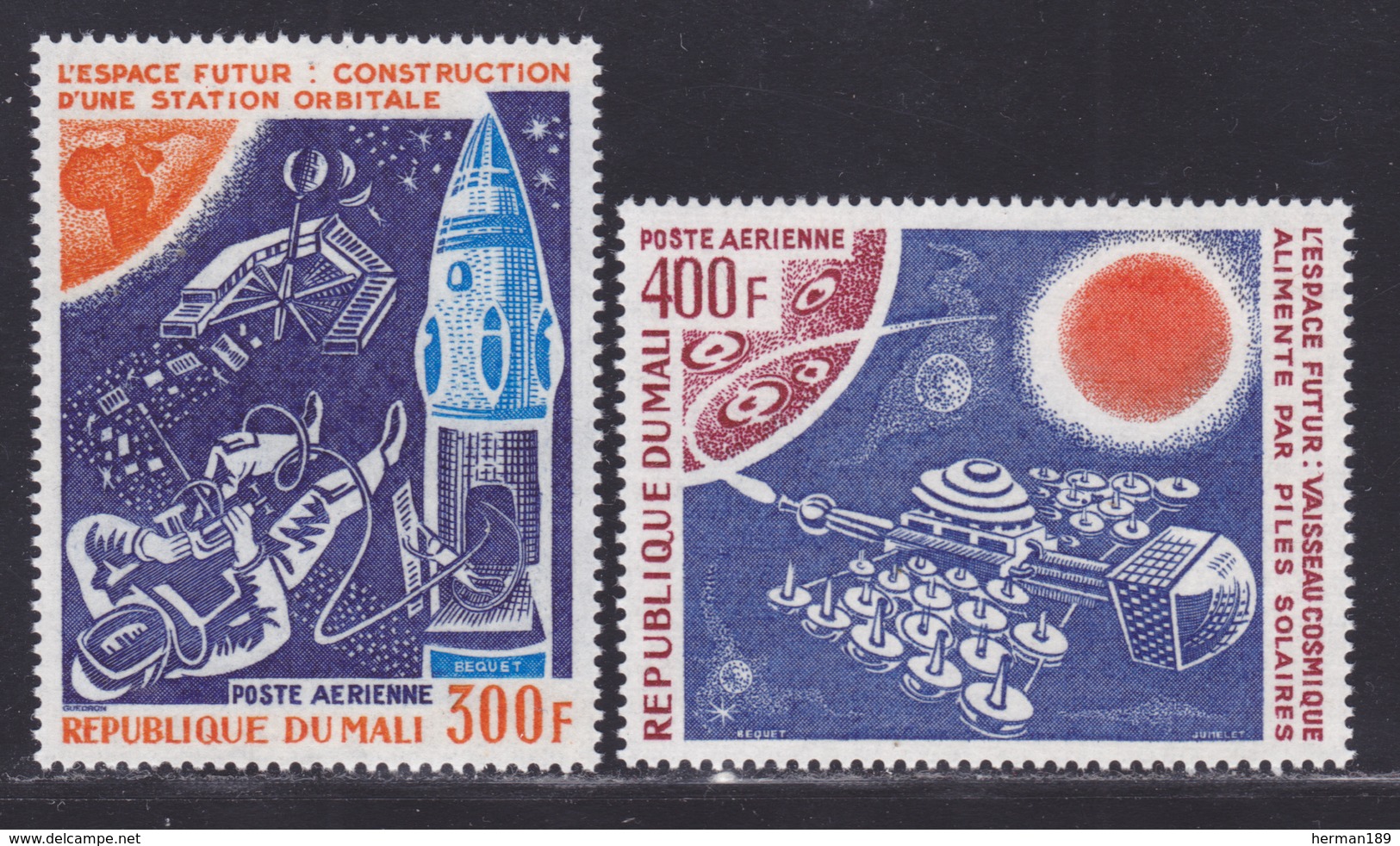 MALI AERIENS N°  271 & 272  ** MNH Neuf Sans Charnière, TB (D7877) Cosmos, Réalisations Spatiales Futures - 1976 - Mali (1959-...)