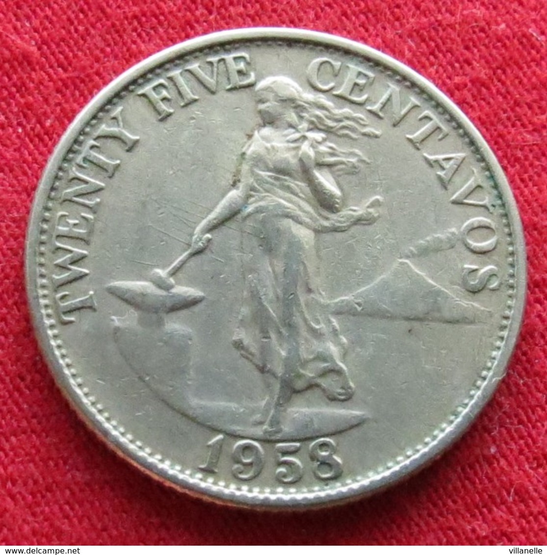 Philippines 25 Centavos 1958 KM# 189.1 Filipinas Pilipinas - Philippines