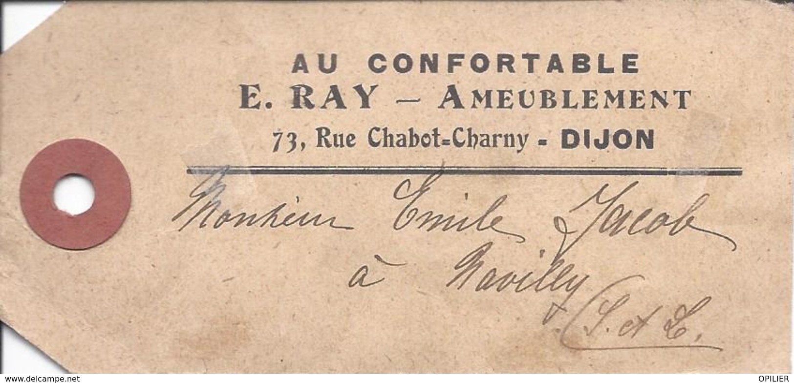 ETIQUETTE DE COLIS TARIF 3.40F DIJON Cachet Illisible Timbre Bloc De 6 Du 50c Pasteur + Merson 40c - 1922-26 Pasteur