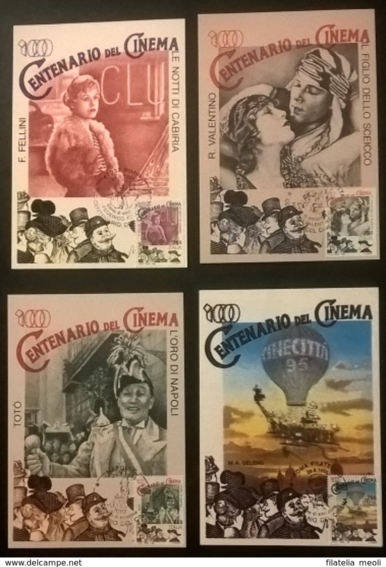 4 CARTOLINE 1a SERIE DEL CINEMA CON ANNULLI - Altri