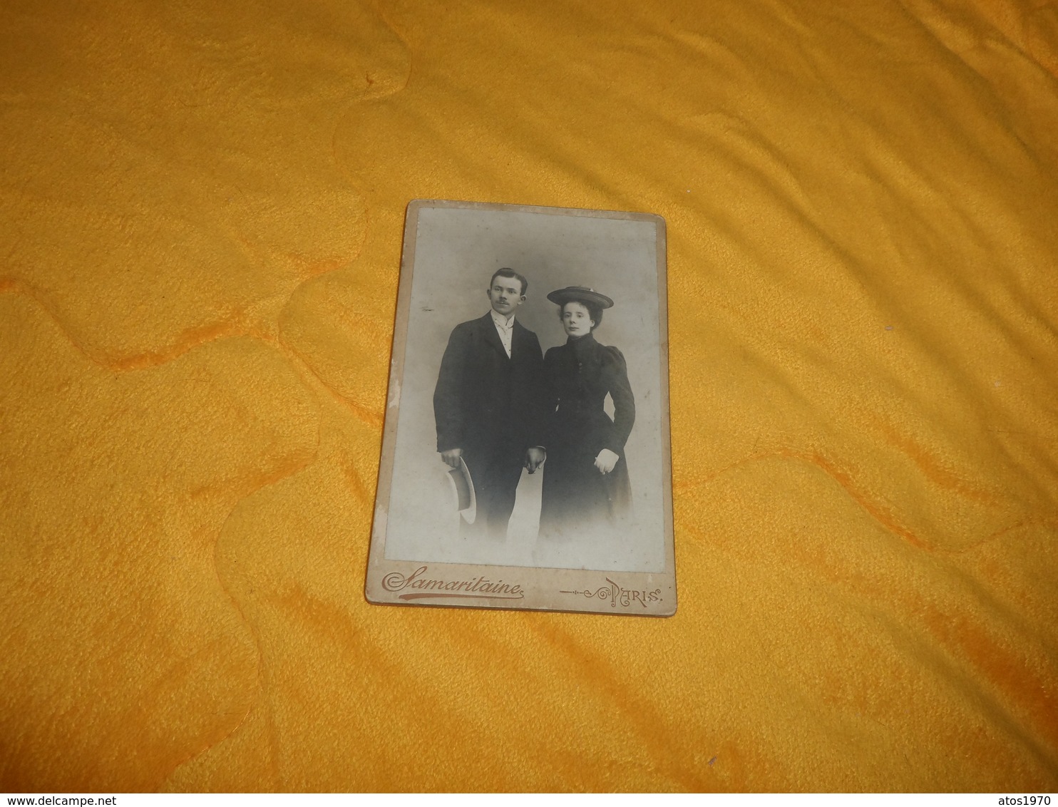 PHOTO ANCIENNE PORTRAIT COUPLE  PHOTOGRAPHIE ARTISTIQUE DE LA SAMARITAINE PARIS.. - Personas Anónimos