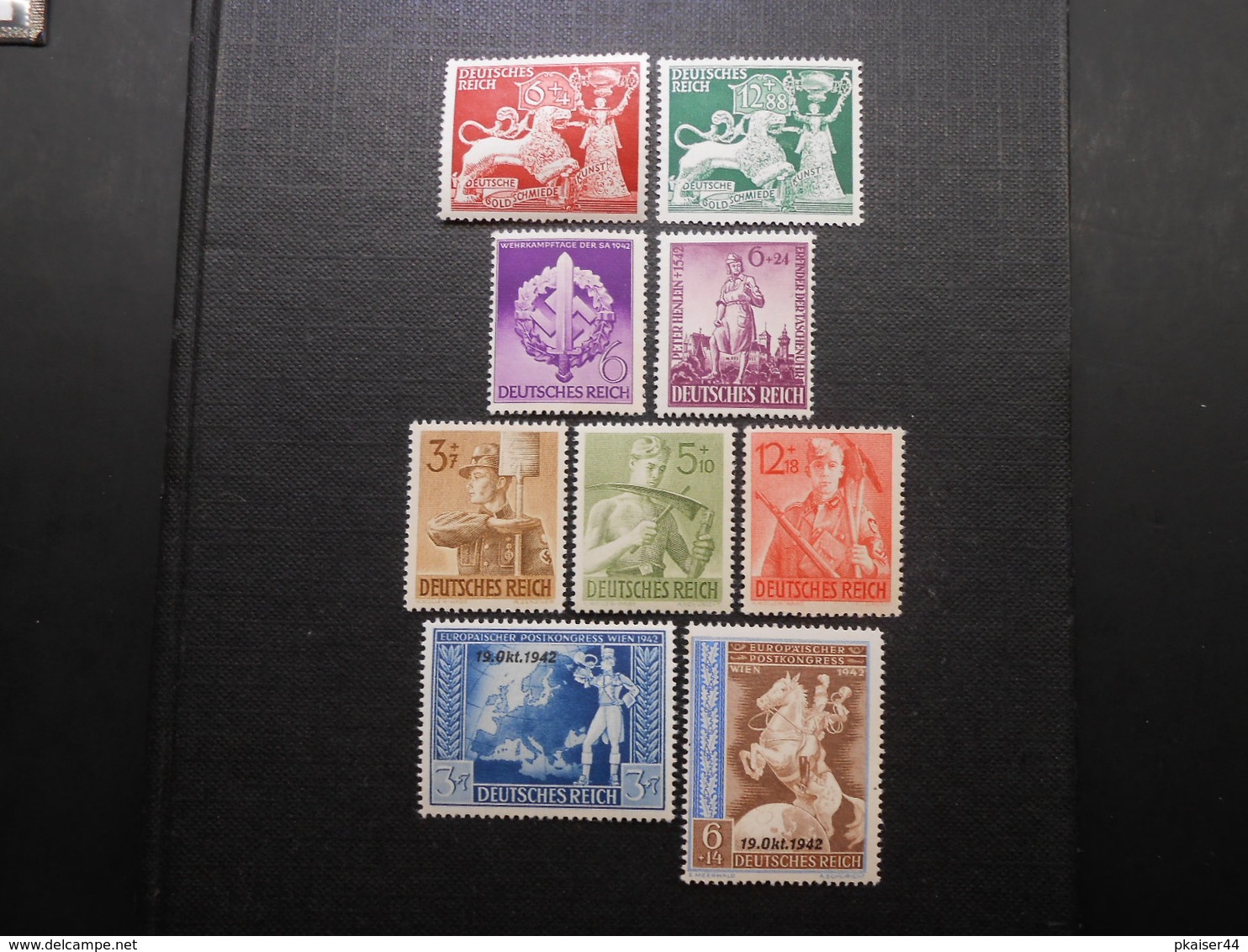 D.R.Mi 816**/817**/818**/819**/850**/851**/853**/823**/824* - 1942/1943 - Mi 15,20 € - Unused Stamps