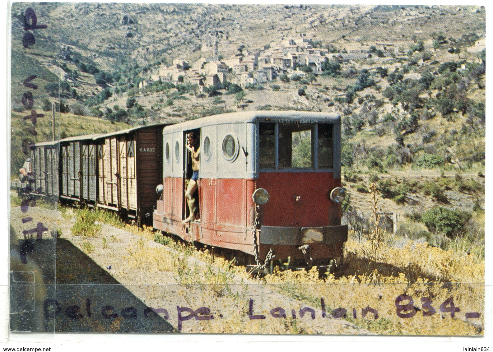- Chemin De Fer Corses - Calvi Ponté Leccia, Locotracteur N° 114, Aout 1973, Grand Format, Train, BE, Scans. - Sonstige & Ohne Zuordnung