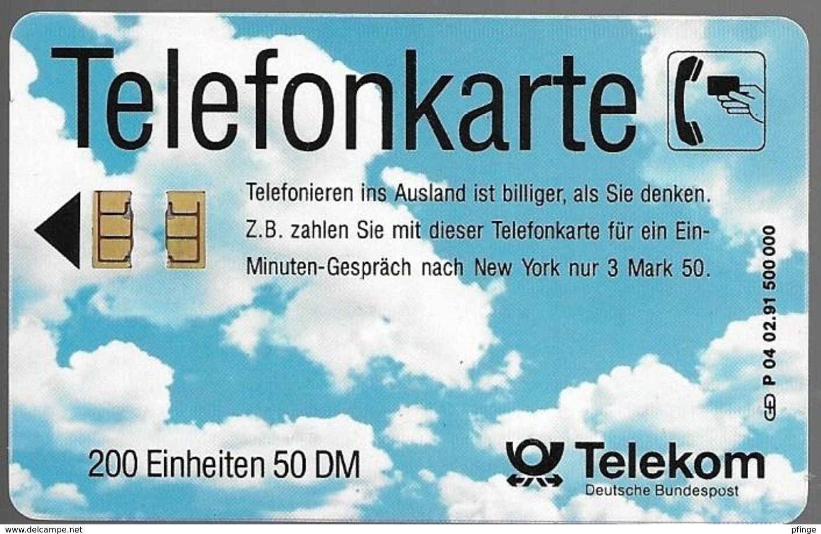 Telefonkarte 200 Einheiten 50 DM - Telekom - Autres & Non Classés