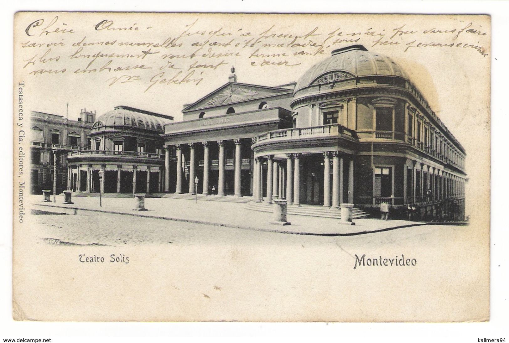 URUGUAY  /  MONTEVIDEO  /  TEATRO  SOLIS  /  Edit.  TESTASECCA Y Cia  ( Beaux Timbres ) - Uruguay