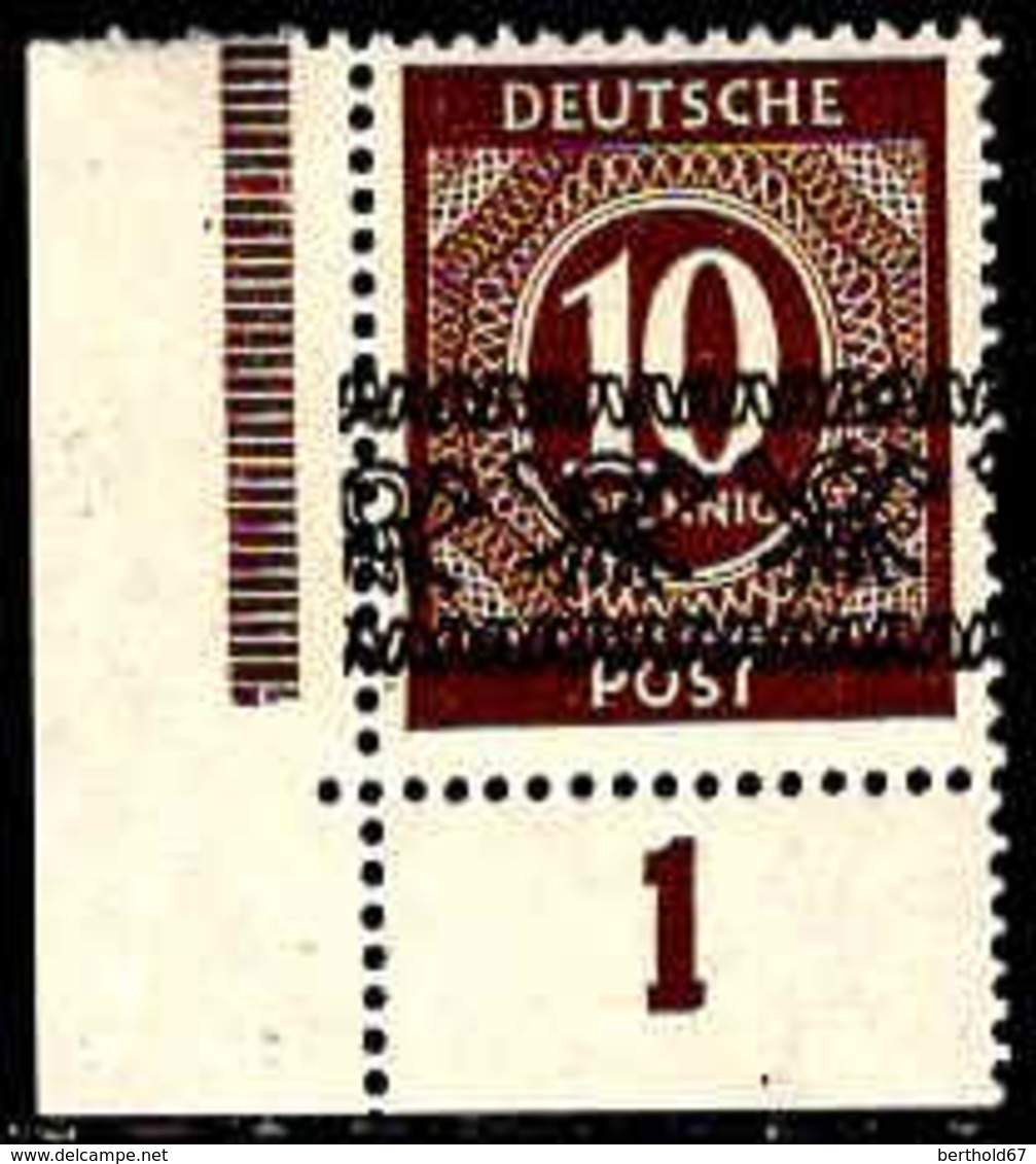 Allemagne Zone Anglo-Américaine Poste N** Yv:20CII Mi:54I Chiffre Coin De Feuille - Other & Unclassified