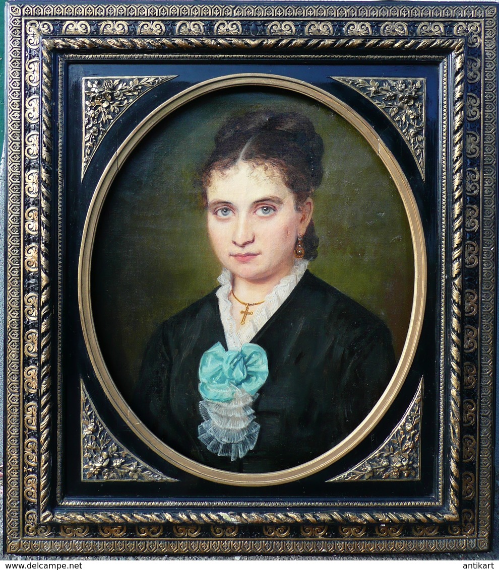 H. Chable - Grand Portrait De Dame De Qualité - Napoléon III - Oleo