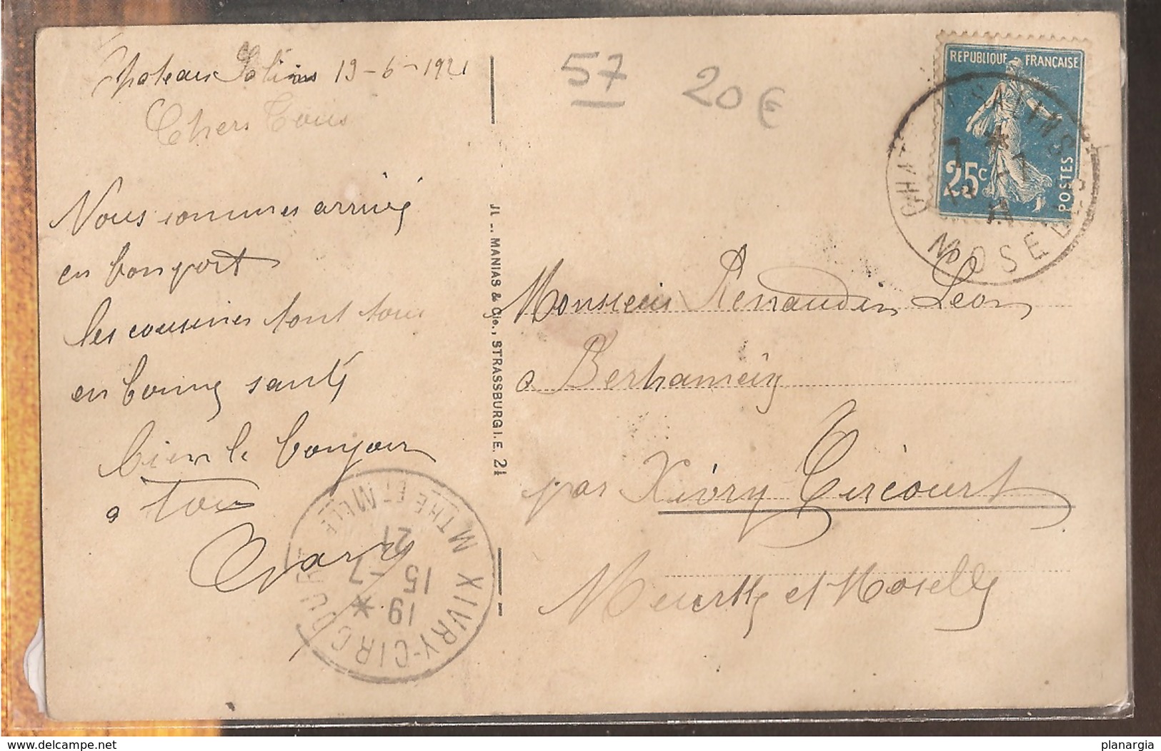 5297 FRD57 AK/PC/CPA / 57 / CHATEAU SALINS /LOTHRINGEN 1921 - Chateau Salins