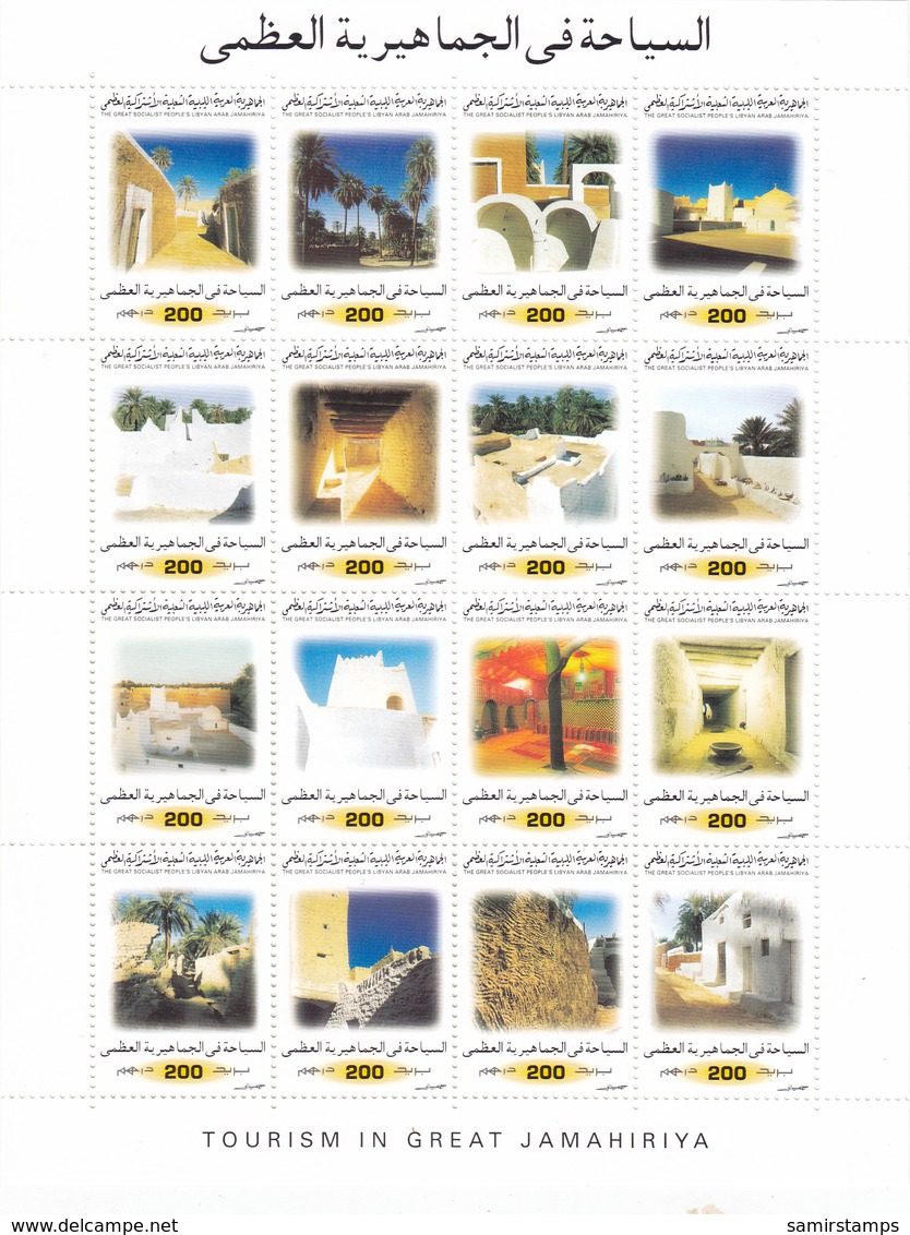 Libya, Tourism In Libya Sheetlet Of 16 Stamps High Values Cpl.set MNH- Reduced Price - SKRILL PAY ONLY - Libya