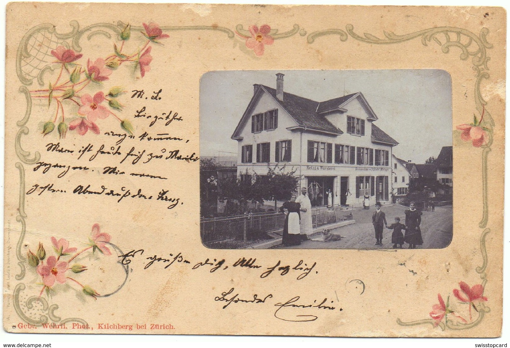 KILCHBERG ZH Metzgerei Wursterei Gasthof Gel. 1902 N. Frauenfeld - Kilchberg