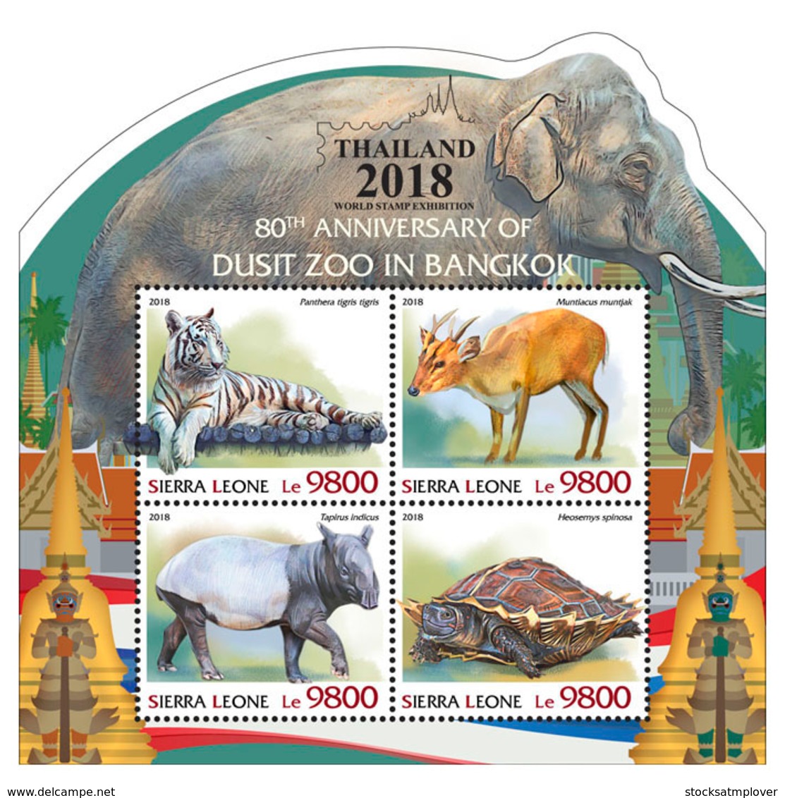 Sierra Leone 2018 Dusit Zoo In Bangkok  S201811 - Sierra Leone (1961-...)