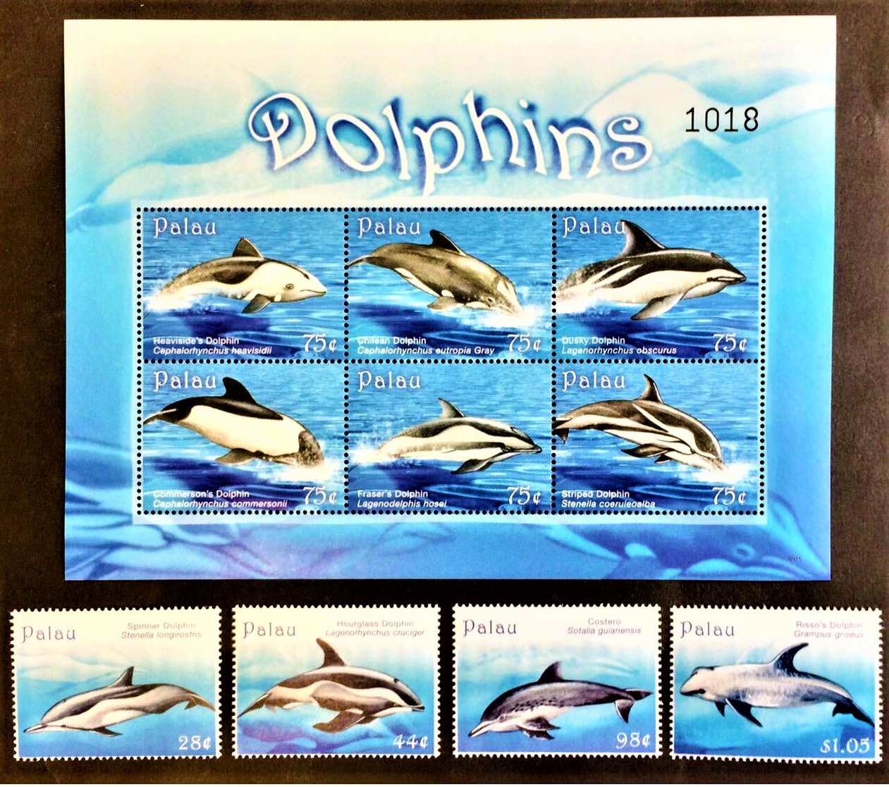 # Palau 2009**Mi.2870-79  Dolphins , MNH [11;241,233] - Dolphins