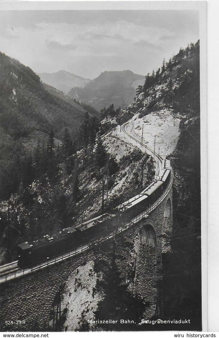 AK 0107  Mariazeller-Bahn - Saugraben-Viadukt Mit Eisenbahn / Verlag Frank Um 1929 - Trains