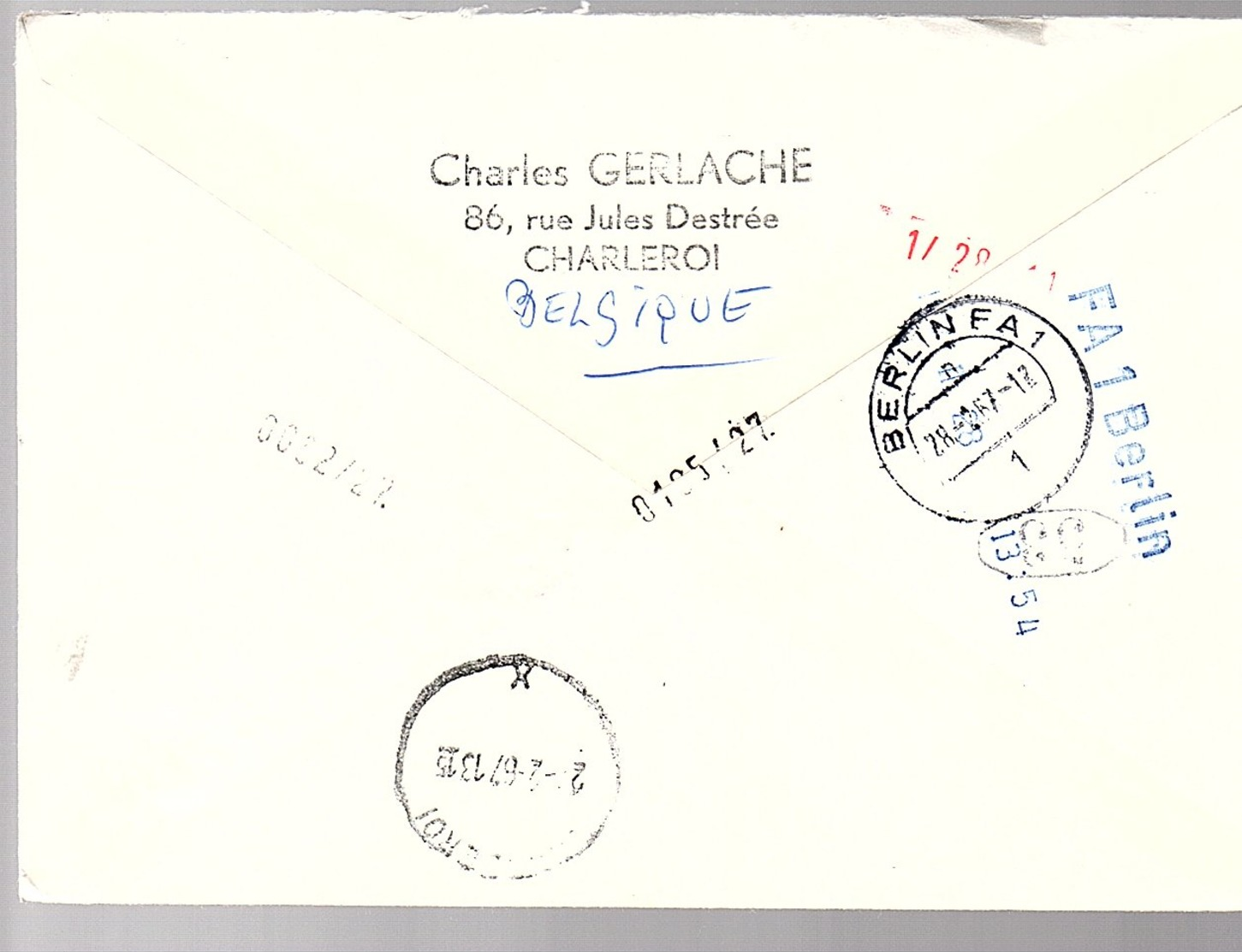 Charleroi Expres TRANSITS ? > Berlin (428) - Cartas & Documentos