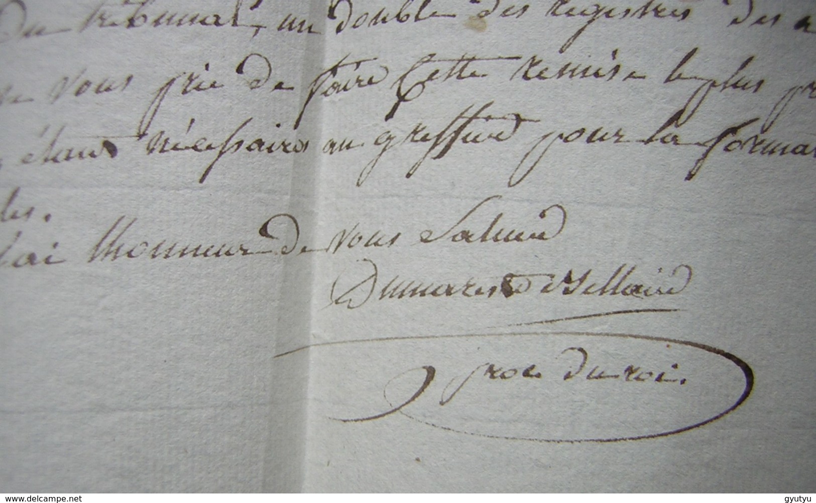 Document De 1814, Du Procureur Royal D'Ussel (Corrèze) Portant Encore L'aigle Impérial - Documents Historiques