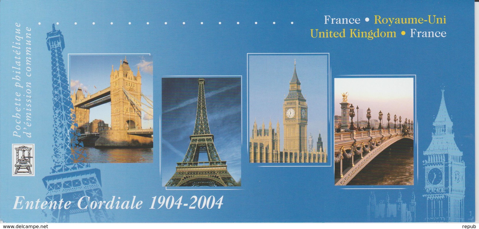 France Pochette Emission Commune 2004 France-GB - Other & Unclassified