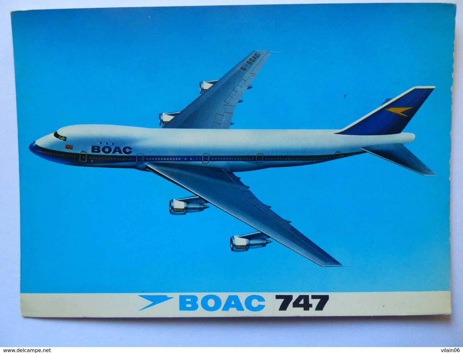 AIRLINE ISSUE / CARTE COMPAGNIE        BOAC  B 747 100 - 1946-....: Ere Moderne