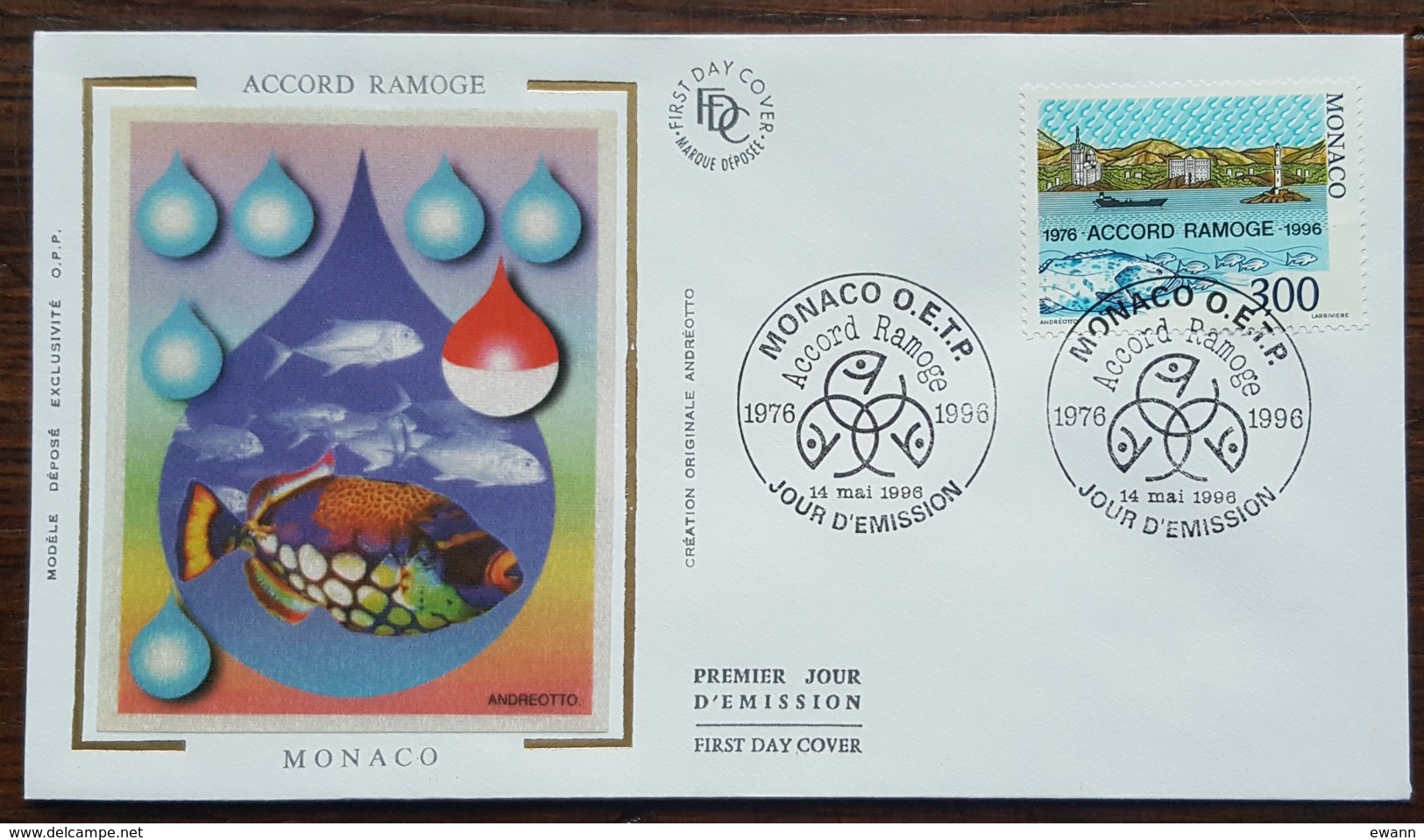 Monaco - FDC 1996 - YT N°2038 - ACCORD RAMOGE - FDC