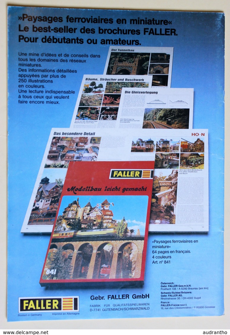 Catalogue Faller 844 Train électrique Réseaux Miniatures Et Réalisme échelles HO.N - French