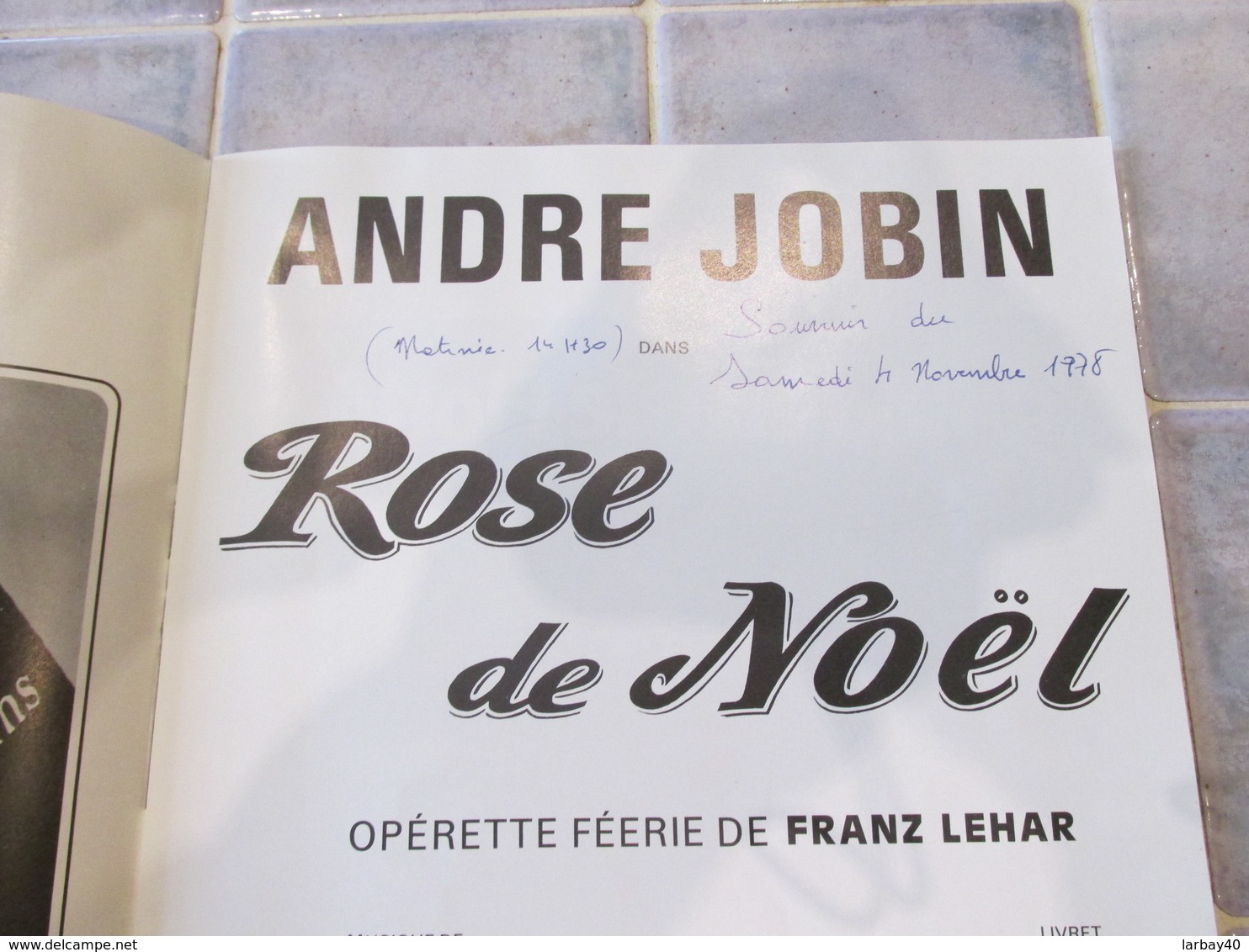 Programme Theatre  Chatelet - Rose De Noel Jean Bauchet - Programmes