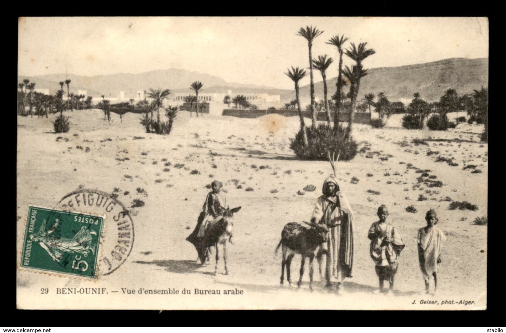 ALGERIE - SAHARA - BENI-OUNIF - VUE D'ENSEMBLE DU BUREAU ARABE - EDITEUR GEISER - Autres & Non Classés